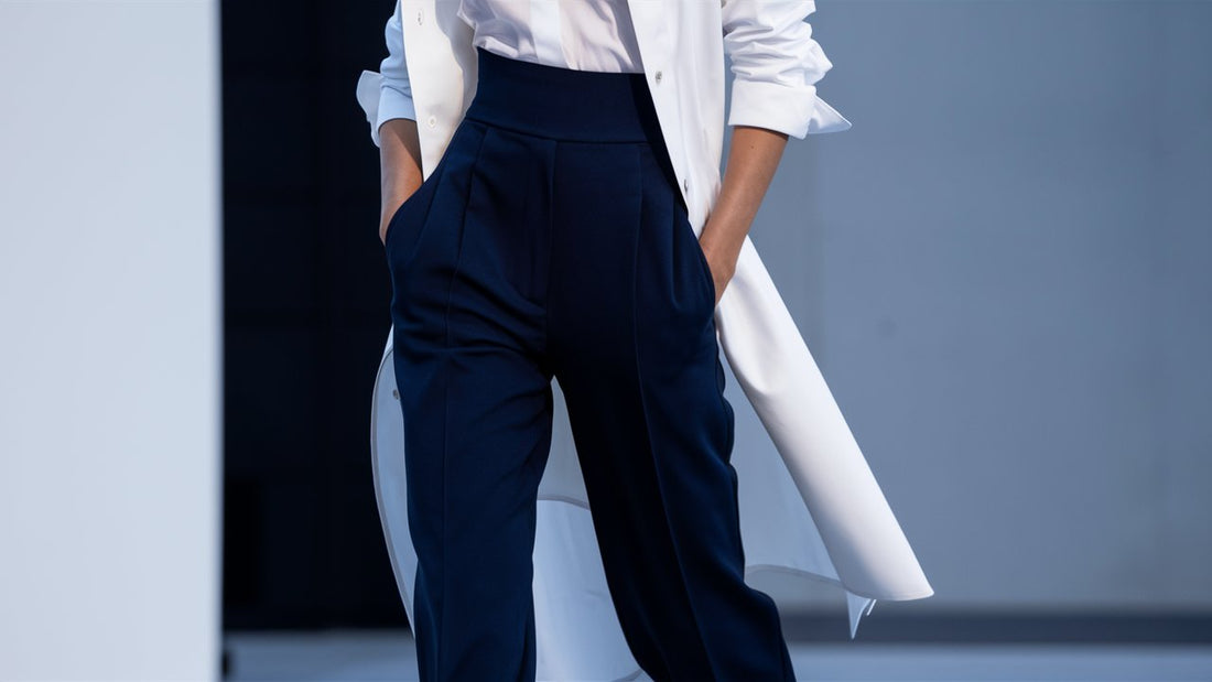 Navy Blue Pant White Shirt Combo