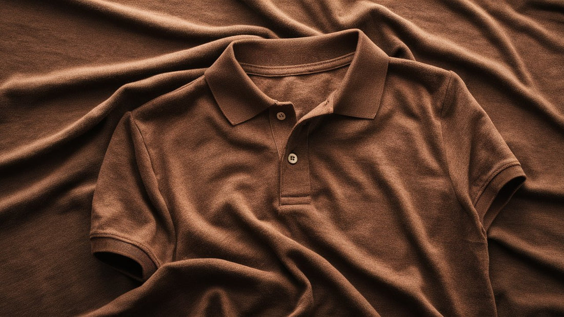 brown polo t-shirt