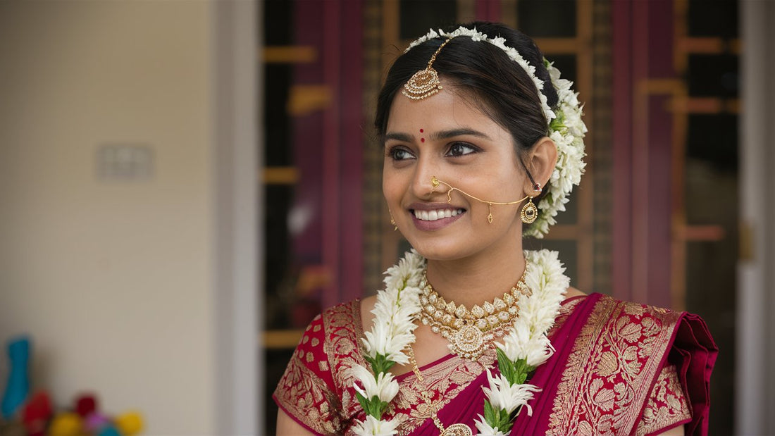 simple south indian bride