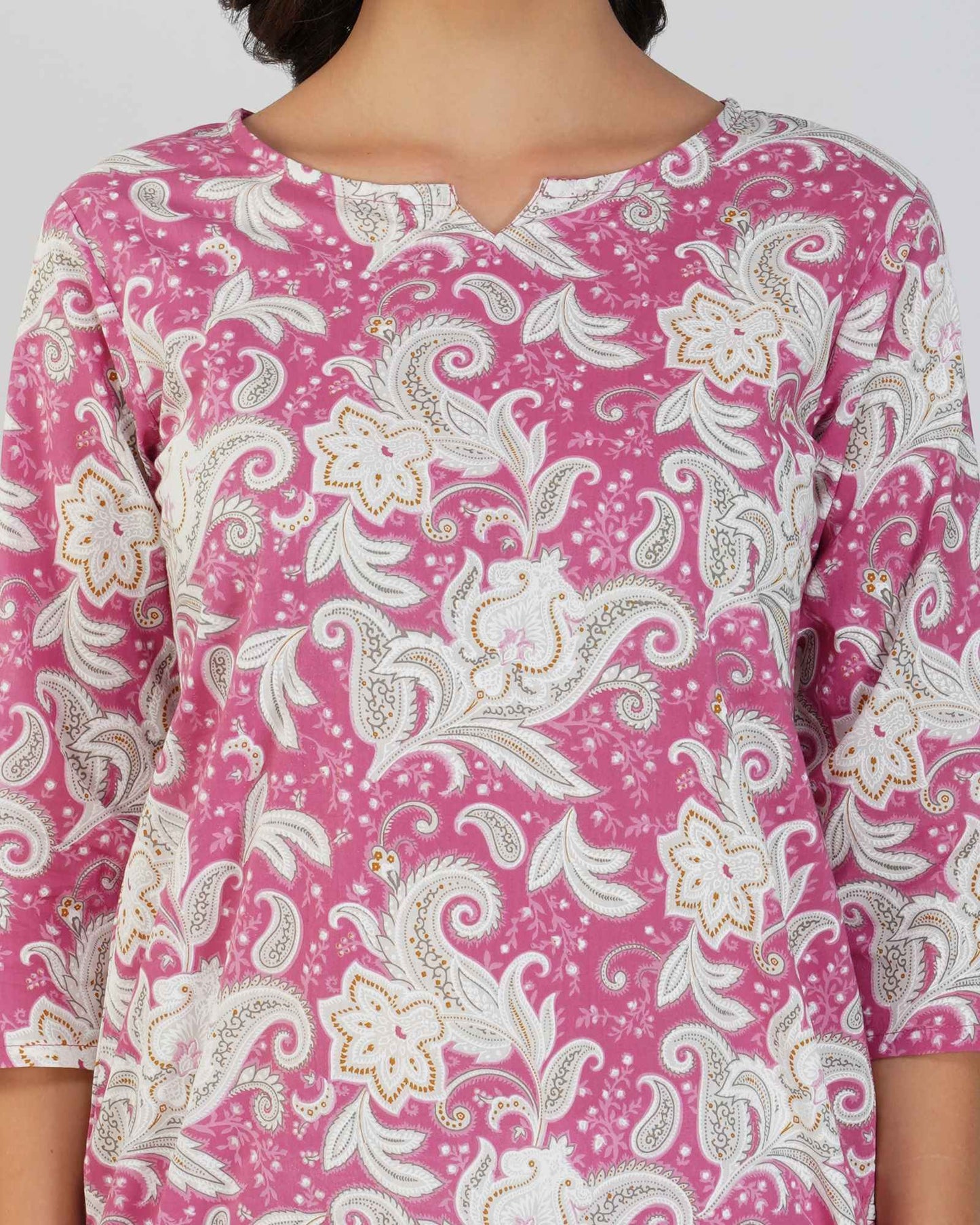 Pink Petal Haven Cotton Loungewear