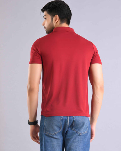 Dry Fit Maroon Polo T-Shirt