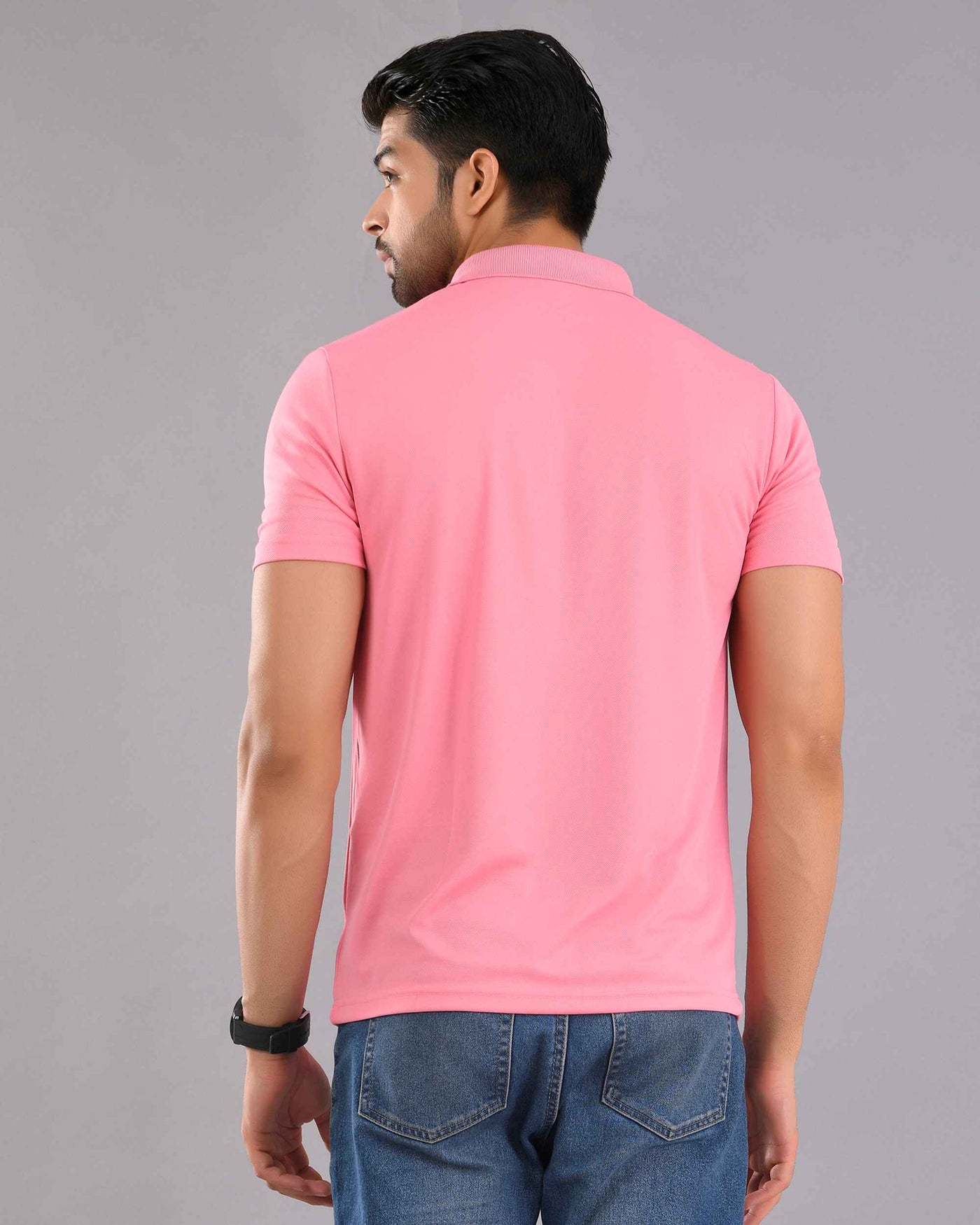 Dry Fit Pink Polo T-Shirt