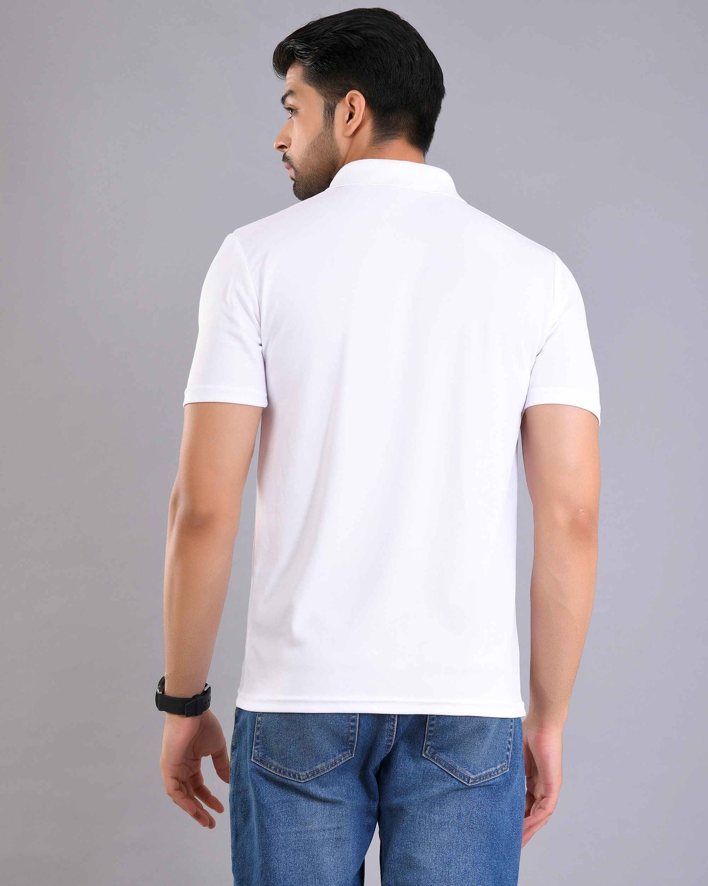 Dry Fit White Polo T-Shirt