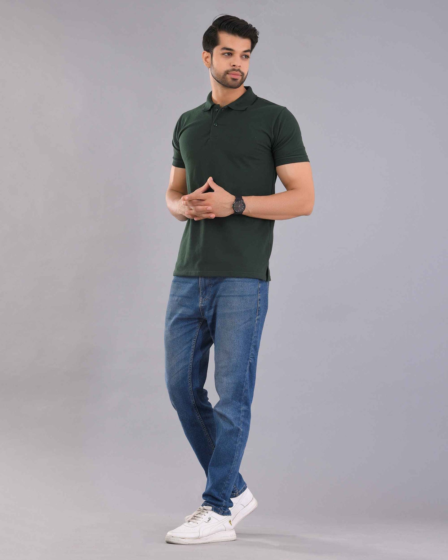 Wevaste Bottle green polo t-shirt