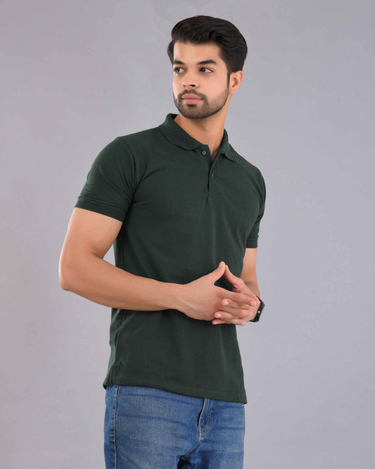 Wevaste Bottle green polo t-shirt