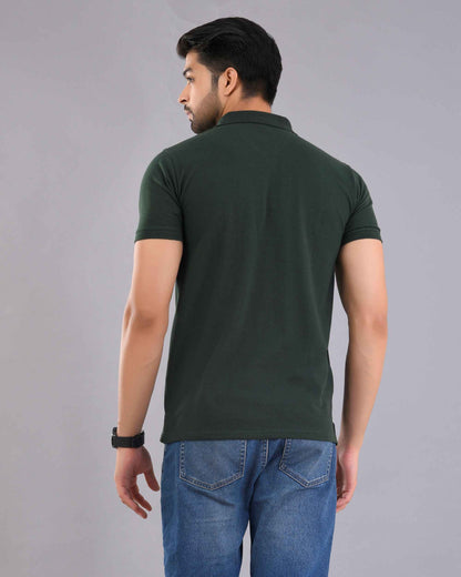 Wevaste Bottle green polo t-shirt