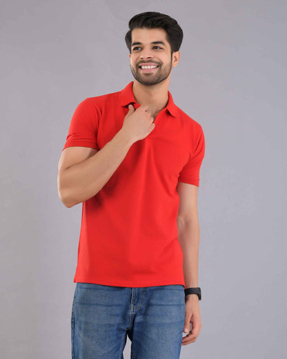 Wevaste red polo t-shirt