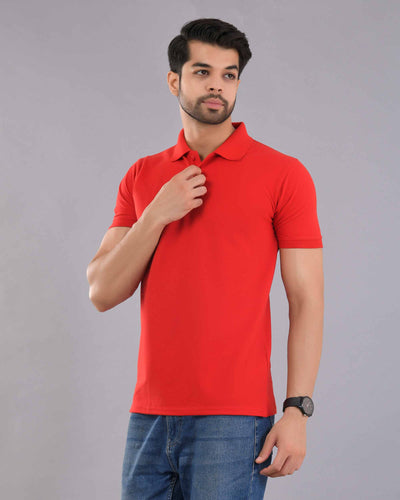 Wevaste red polo t-shirt