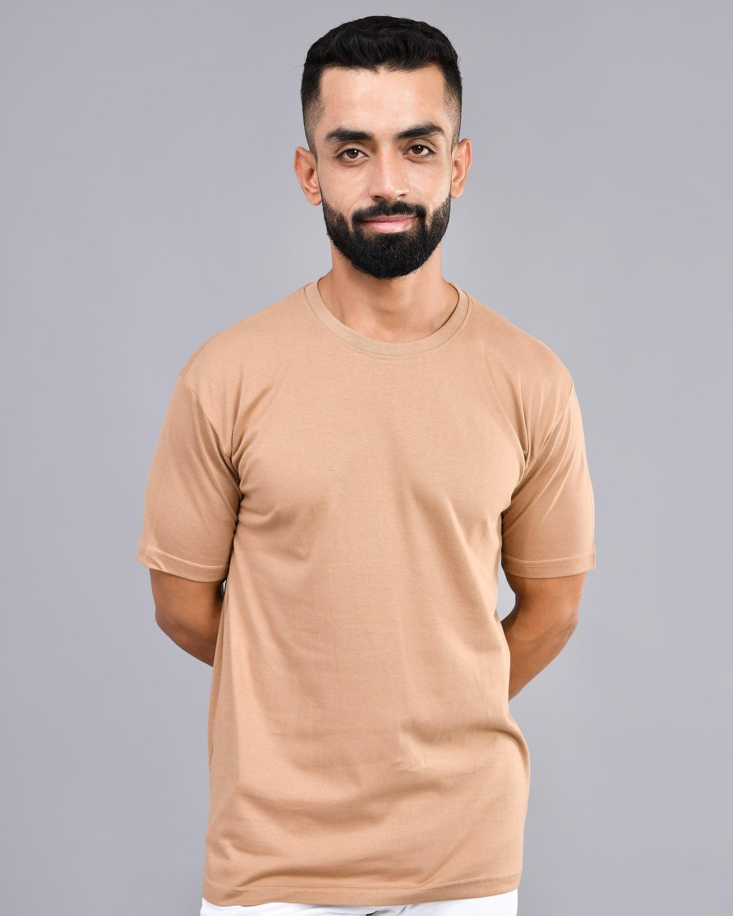 Beige Regular Size T-shirt - Wevaste