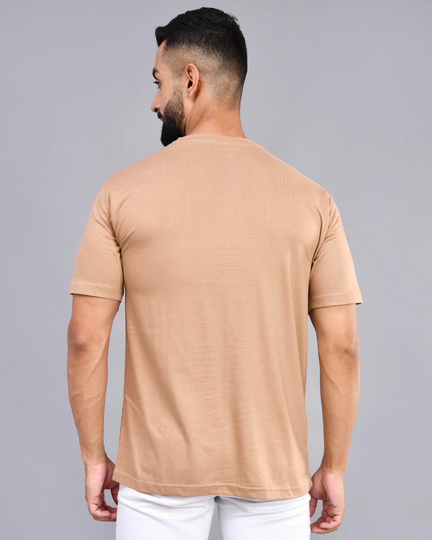 Beige Regular Size T-shirt - Wevaste