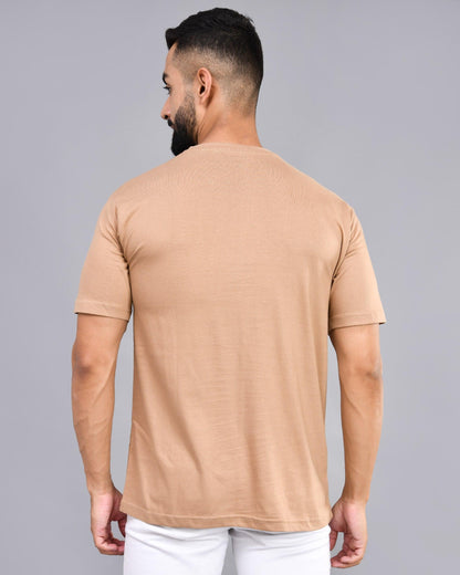 Beige Regular Size T-shirt - Wevaste