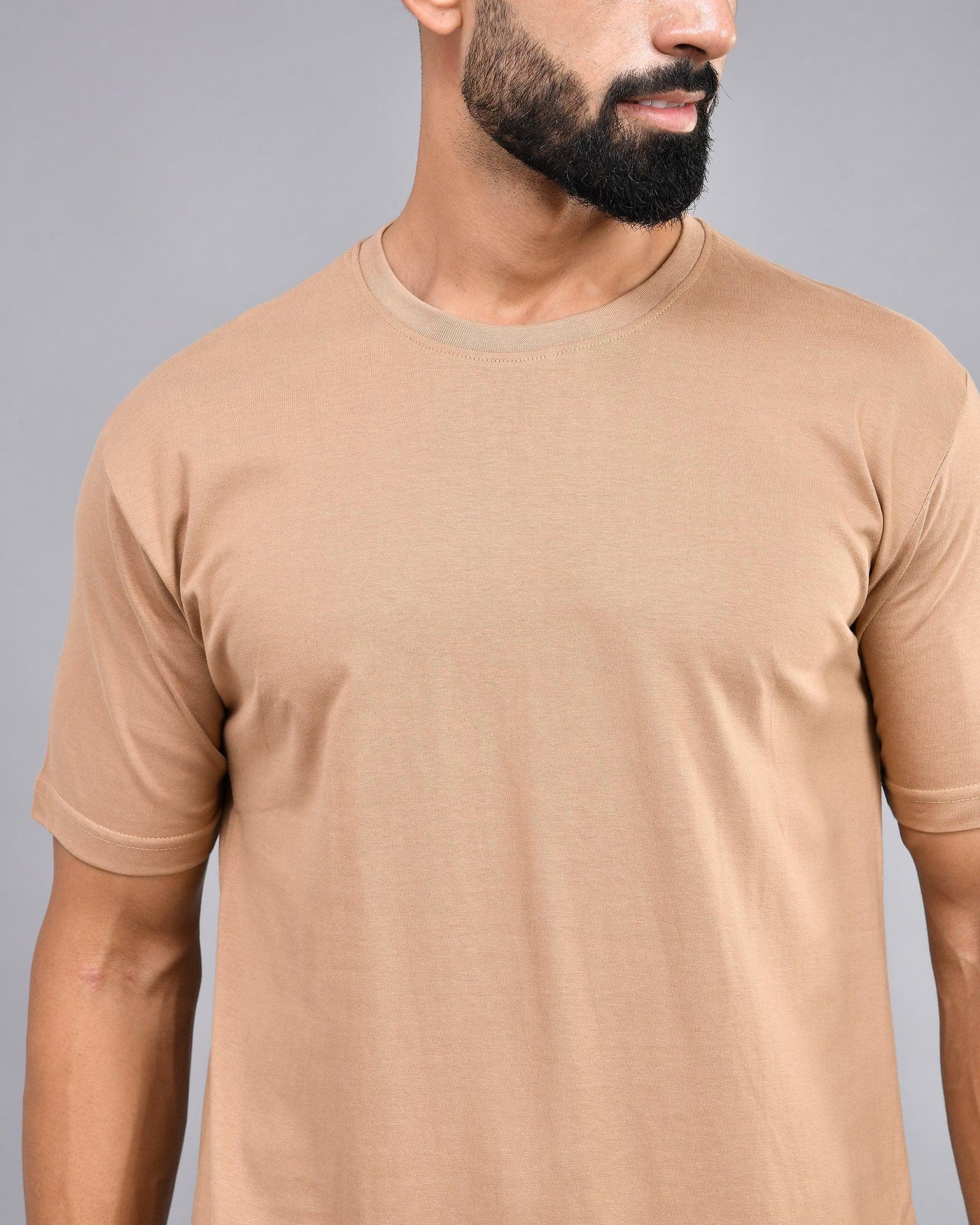 Beige Regular Size T-shirt - Wevaste