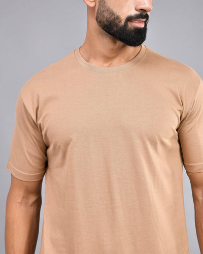 Beige Regular Size T-shirt - Wevaste