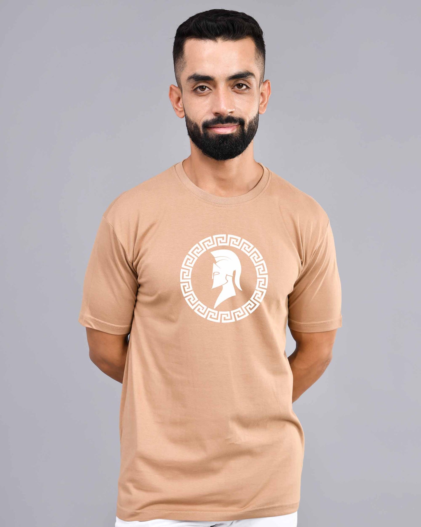 White Wevaste Printed Beige T-shirt