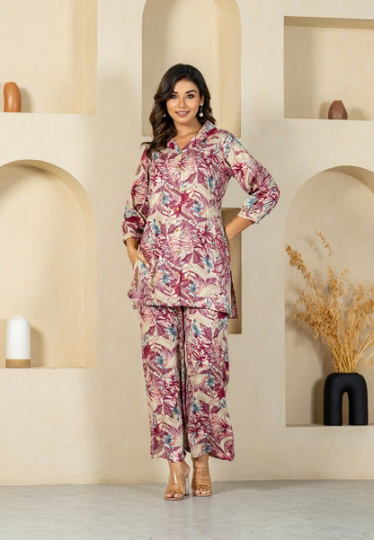 Floral Breeze Ensemble Rayon Co-Ord Set